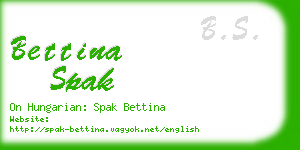 bettina spak business card